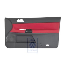 Genuine VW Door Panel Trim (Leather) Yellow/Anthracite - 6Q3867012ERQMV