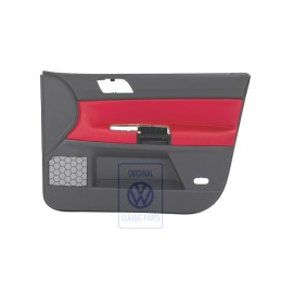 Genuine VW Door Panel Trim (Leather) Flash Red/Anthracite - 6Q4867012GKQMU