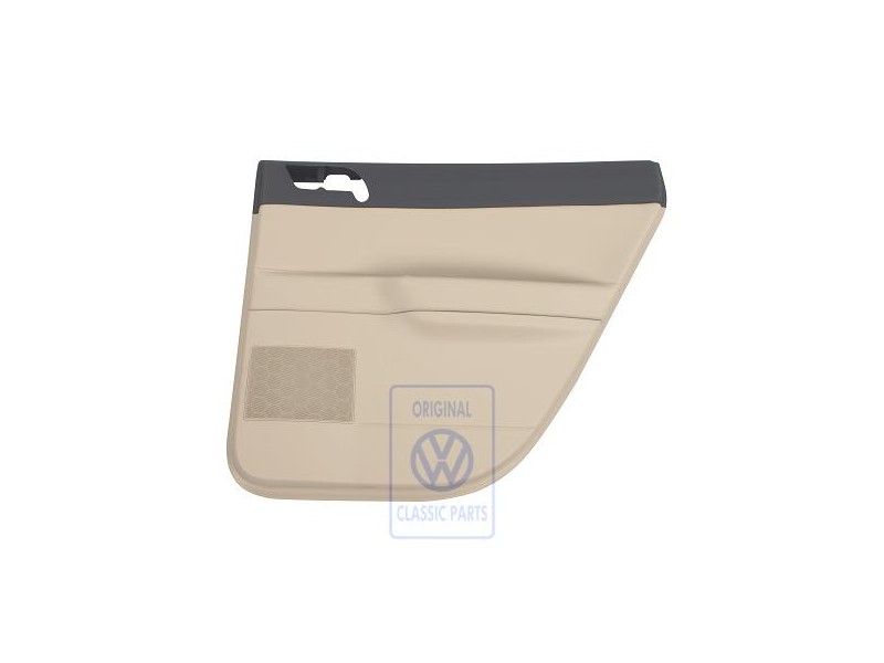 Genuine VW Door Trim (Leatherette) Anthracite/Cream - 6Q6867212GBQMS