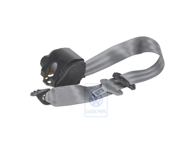 Genuine VW Three-Point Safety Belt Flannel Grey - 6QD857806 HCQ