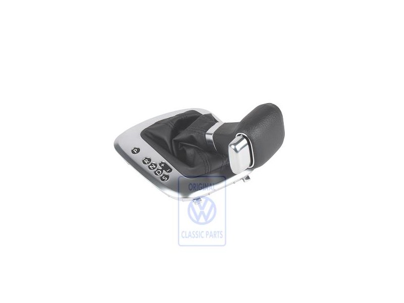 Genuine VW Gear Shift Cover Black/Aluminium - 6R1713203B TVH