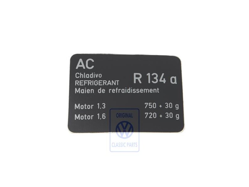 Genuine VW Data Plate - 6U0010205F
