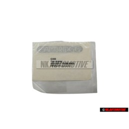 Genuine VW Inscription Silver/Chrome - 6X0853750B 8W8