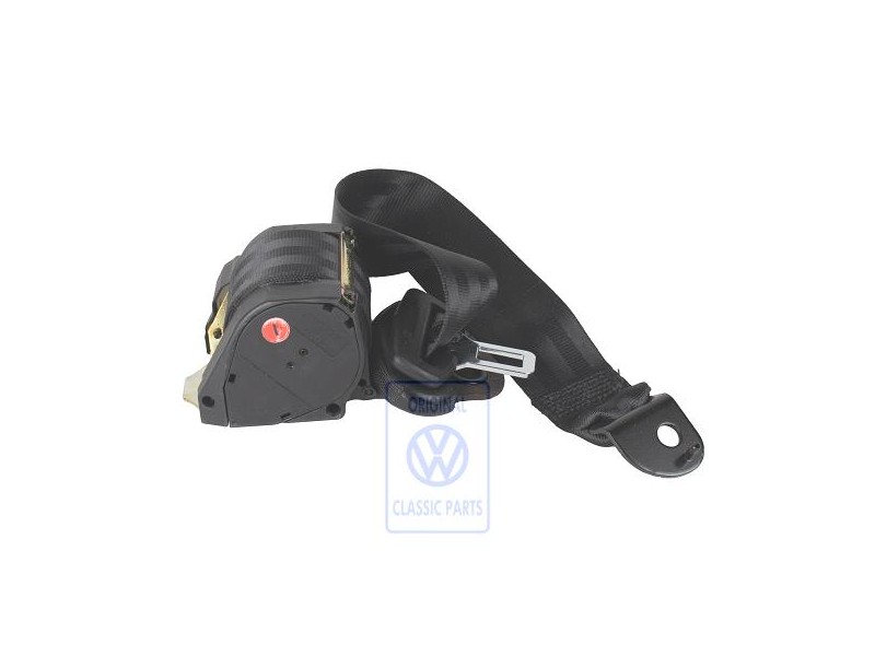 Genuine VW Three-Point Safety Belt Black - 6X0857805E 041