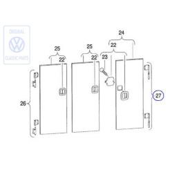 Genuine VW 1 Set Of Hinges - 701070118A