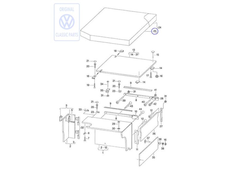 Genuine VW Padded Upholstery - 701070247B