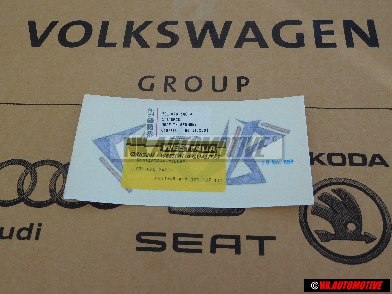 Genuine VW Film Lettering - 701070940J