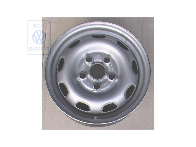Genuine VW Steel Rim Chrome Colored - 701601027 091