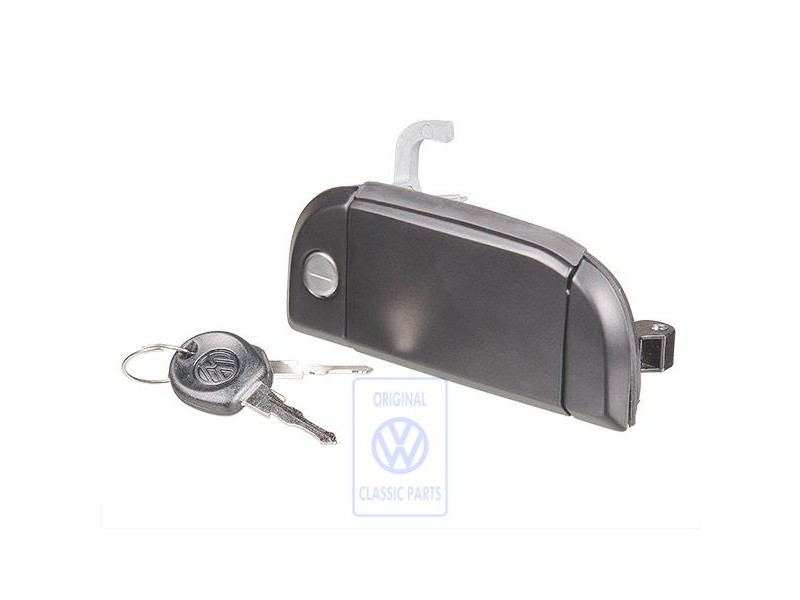 Genuine VW Door Handle, Outer, Black - 701837206