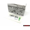 Genuine VW FSI Rear Boot Badge Silver Green - 6E0853675B KKH