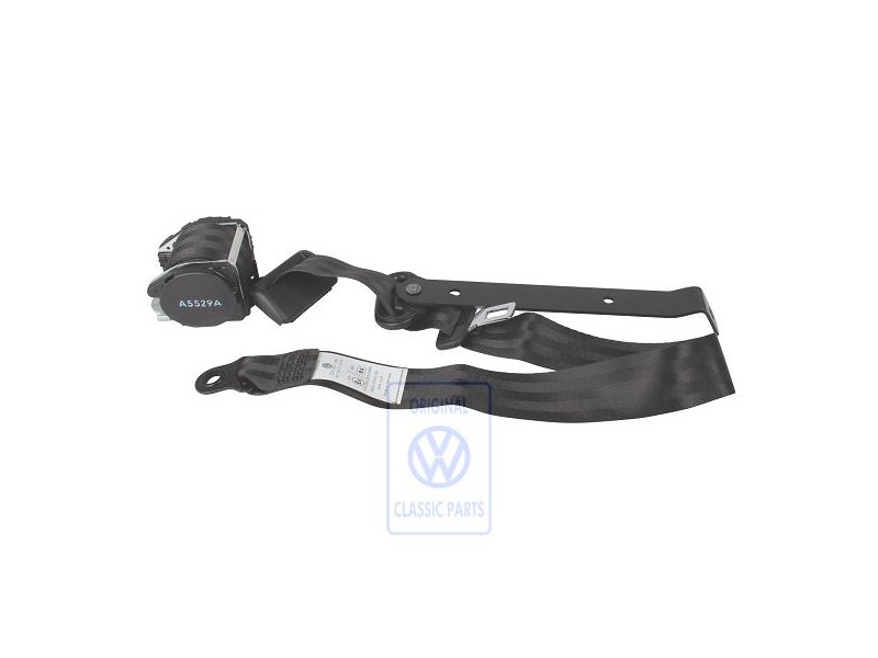 Genuine VW Three-Point Safety Belt Satin Black - 723857815 01C