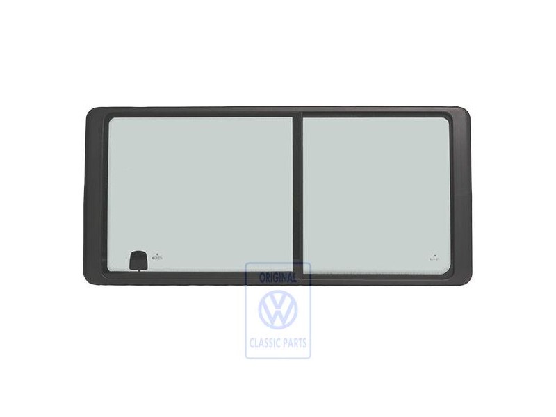 Genuine VW Complete Sliding Window Satin Black - 7D0847711R 01C