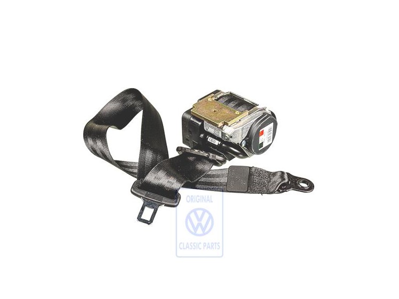 Genuine VW Three-Point Safety Belt Satin Black - 7D0857805B 01C