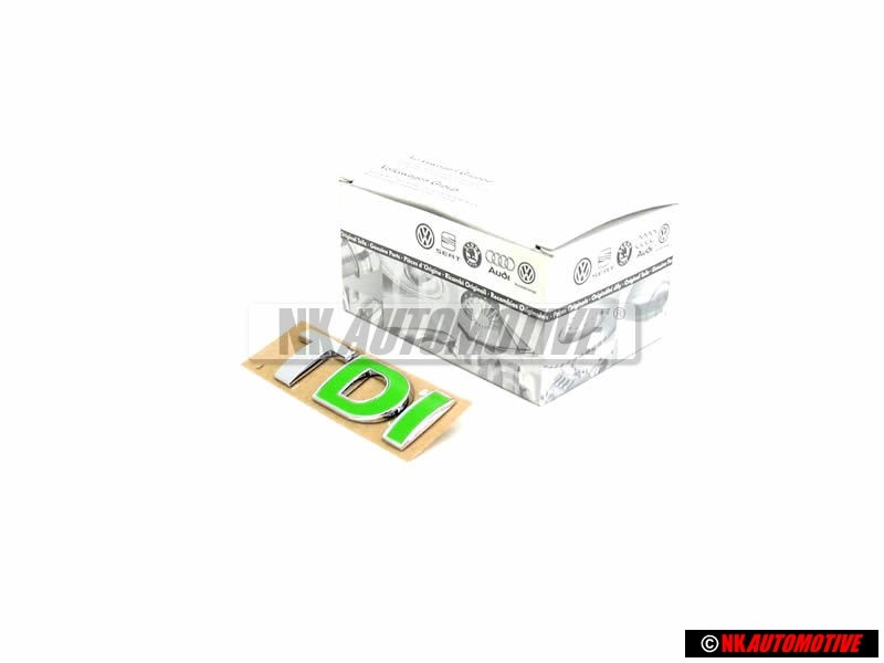 Genuine VW TDi Rear Boot Badge Emblem Yellow Green - 3B0853675ACKKH