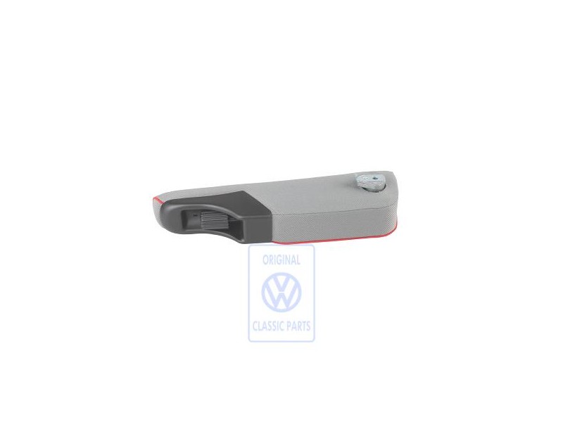 Genuine VW Armrest (Fabric) Flannel Grey/Red - 7D0881082R PAP