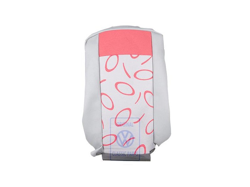 Genuine VW Backrest Cover (Fabric) Flannel Grey/Red - 7D0883455ATHQQ