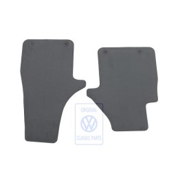 Genuine VW 1 Set Foot Mats Anthracite/Silver Grey - 7E6863011A DNI