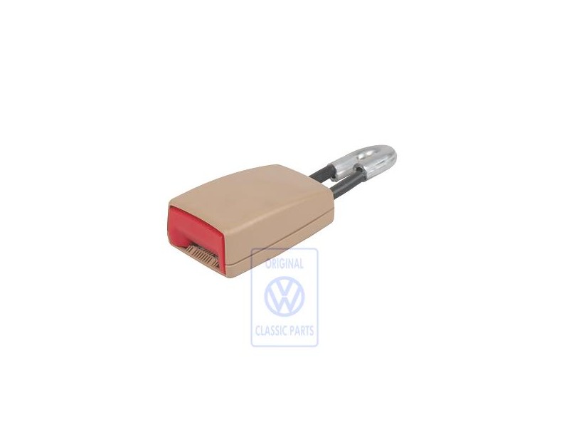 Genuine VW Belt Latch Pure Beige/Fire Red - 7H0857740 NWX