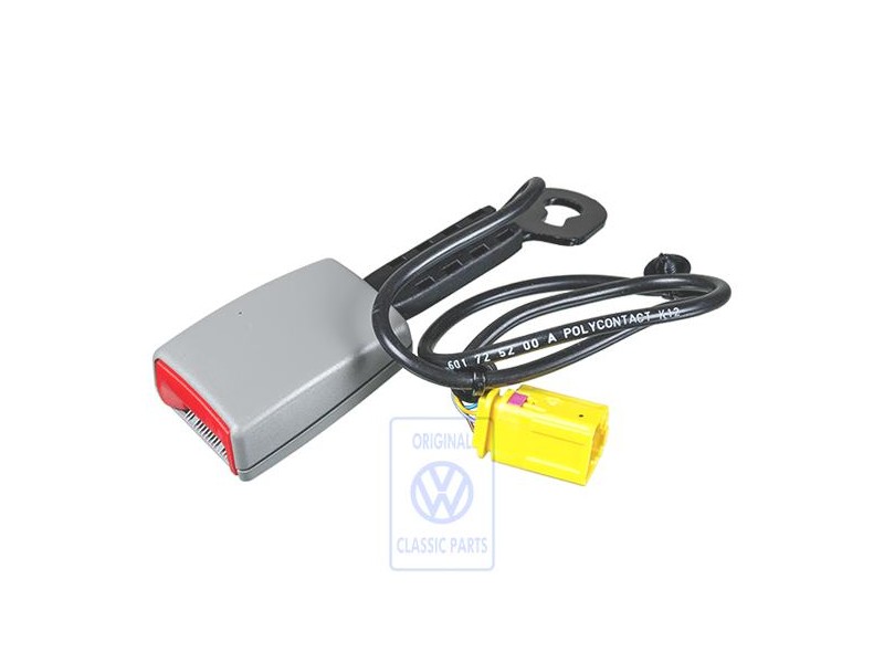 Genuine VW Belt Latch Crystal Grey/Fire Red - 7L0857777E MCZ