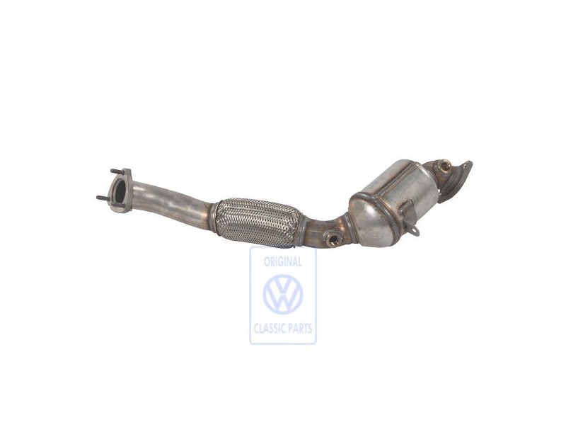 Genuine VW Exhaust Pipe With Catalyst - 7L6254300BX