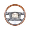 Genuine VW Steering Wheel (Wood/Leather) Navy Blue/Sioux - 7L6419091T ZXT
