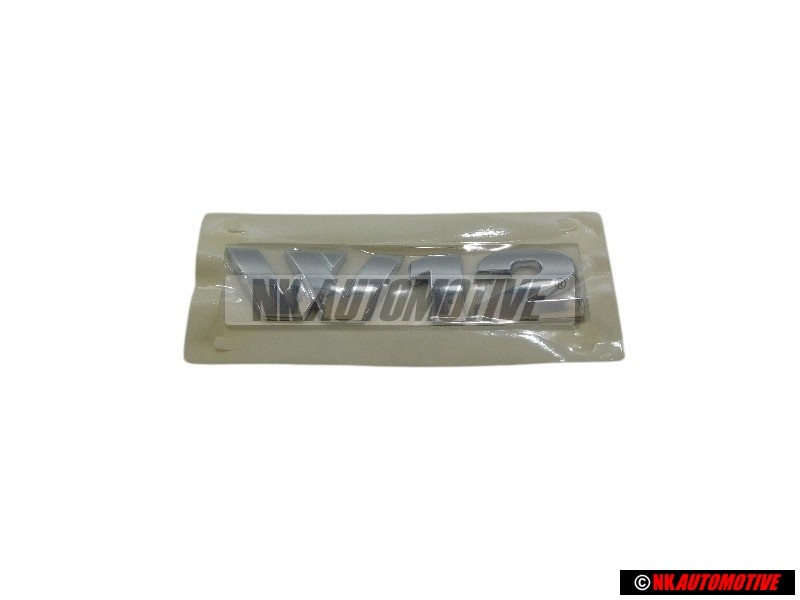 Genuine VW W12 Rear Boot Badge Emblem Chrome - 7L6853675D 739