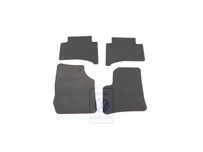 Genuine VW 1 Set Foot Mats Anthracite/Dakota (Brown) - 7L6863011ADXKH