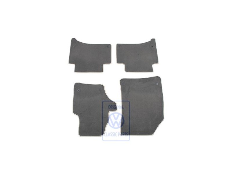 Genuine VW 1 Set Foot Mats Anthracite/Snow Beige - 7L6863011AFWGC