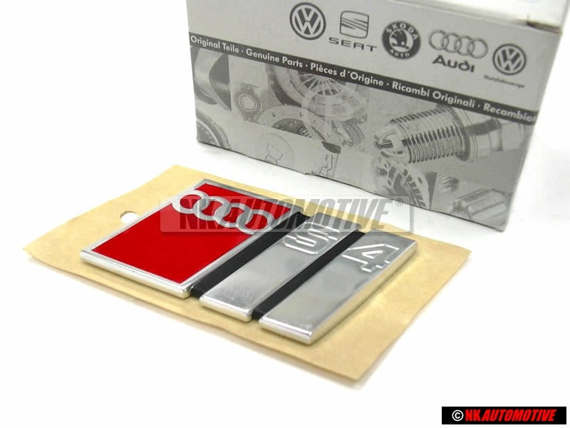 Genuine Audi S4 Sedan Rear Trunk Boot Badge Emblem - 4A5853735A 2ZZ