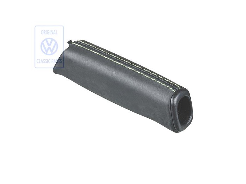 Genuine VW Handbrake Lever Grip (Leather) Black/Green - 7M0711327E GLE