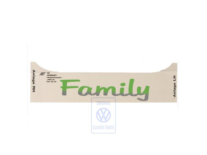 Genuine VW Film Lettering Spice Green Pearl Effect - 7M0854433A H6Y