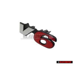 Genuine VW V6 Front Grill Badge Chrome Red - 7D0853679D EQW