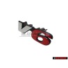 Genuine VW V6 Front Grill Badge Chrome Red - 7D0853679D EQW