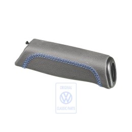 Genuine VW Handbrake Lever Grip (Leather) Black/Orbitblue - 7M3711327A HCC