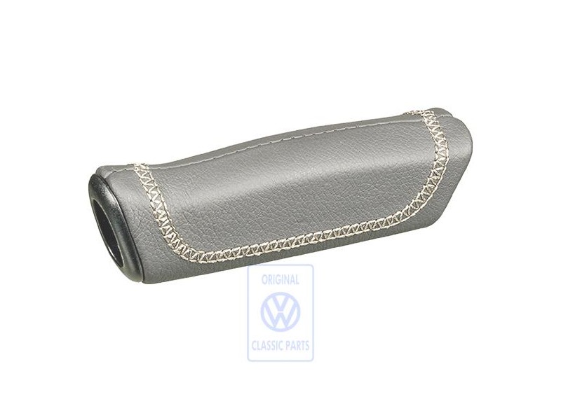 Genuine VW Handbrake Lever Grip (Leather) Black/Nutmeg - 7M3711327A ZPN