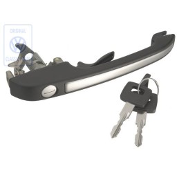 Genuine VW Door Handle, Outer, Black - 863837205C
