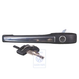Genuine VW Door Handle, Outer, Black - 863837206C