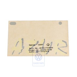 Genuine VW Film Lettering Yellow/Satin Black - 867853750F AAX