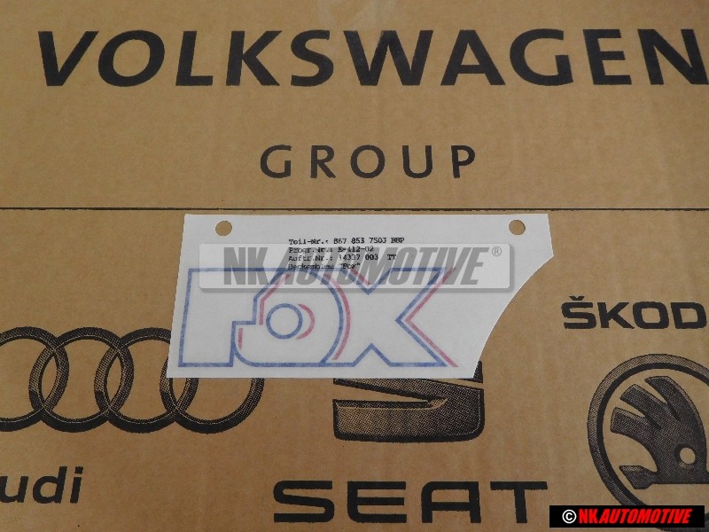 Genuine VW Film Lettering Stratos Silver/Pink/Marine - 867853750J BBP