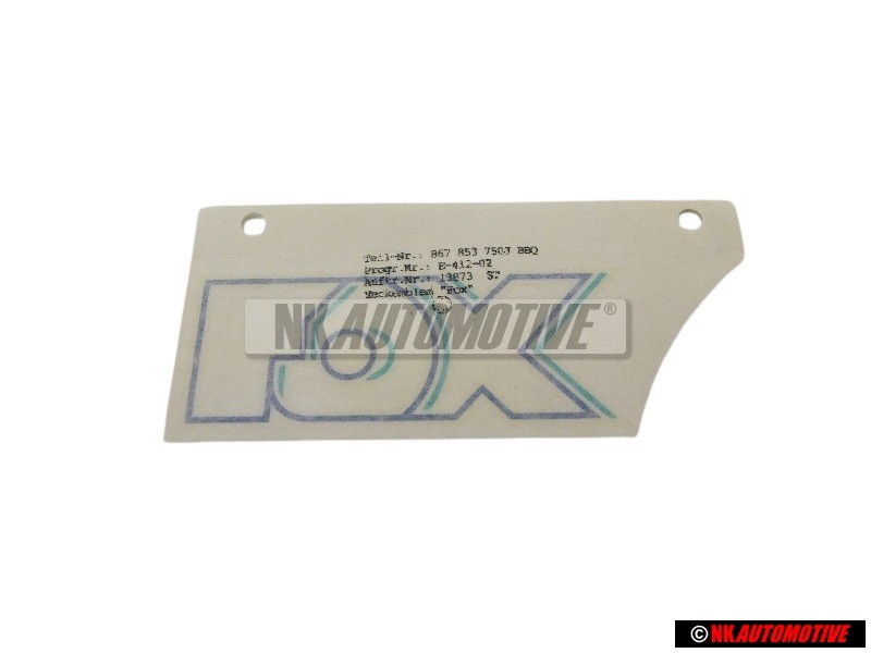 Genuine VW Film Lettering Stratos Silver/Turq./Marine - 867853750J BBQ