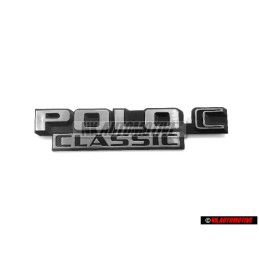 Genuine VW POLO C CLASSIC Rear Boot Badge Emblem Brushed Silver - 874853687C