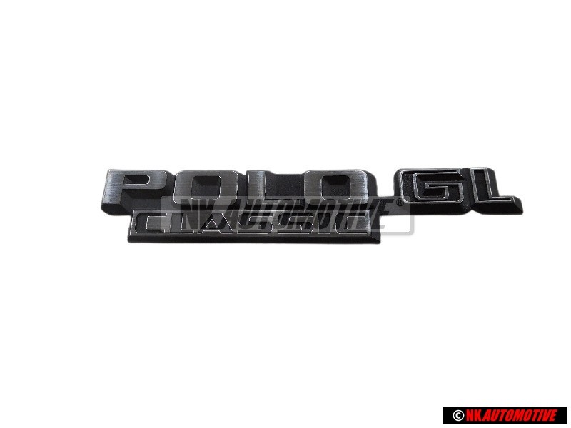 Genuine VW POLO GL CLASSIC Rear Boot Badge Emblem Brushed Silver - 874853687E