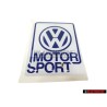 VW Classic Parts Motorsport Historical Decal Badge Emblem - ZCP902625