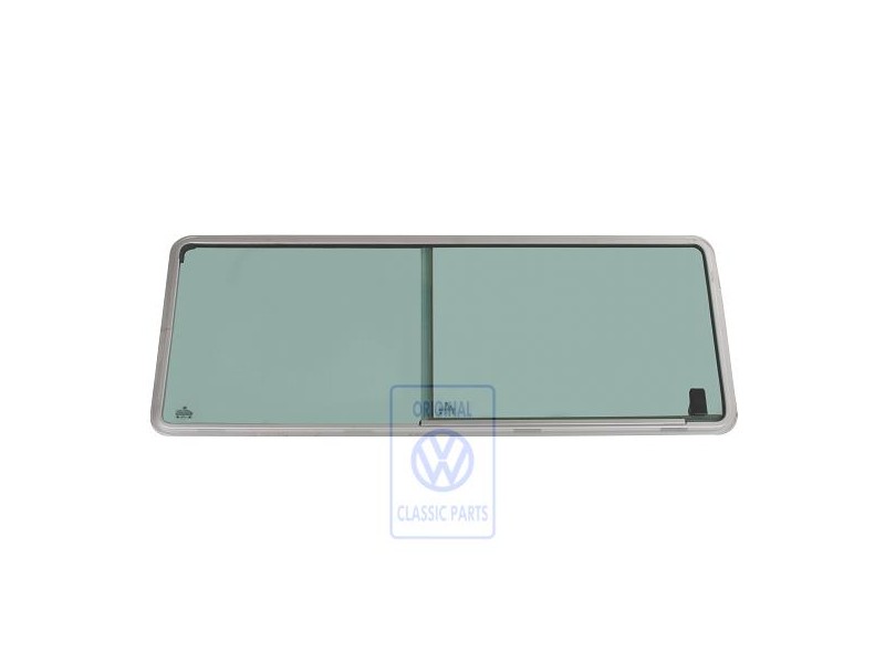 Genuine VW Complete Sliding Window Chrome Colored - 253847712C 908