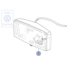 Genuine VW Halogen Fog Lamp, Yellow Light - 255941701A