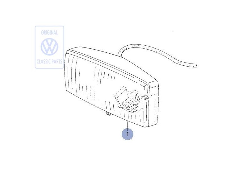 Genuine VW Halogen Fog Lamp, Yellow Light - 255941701A