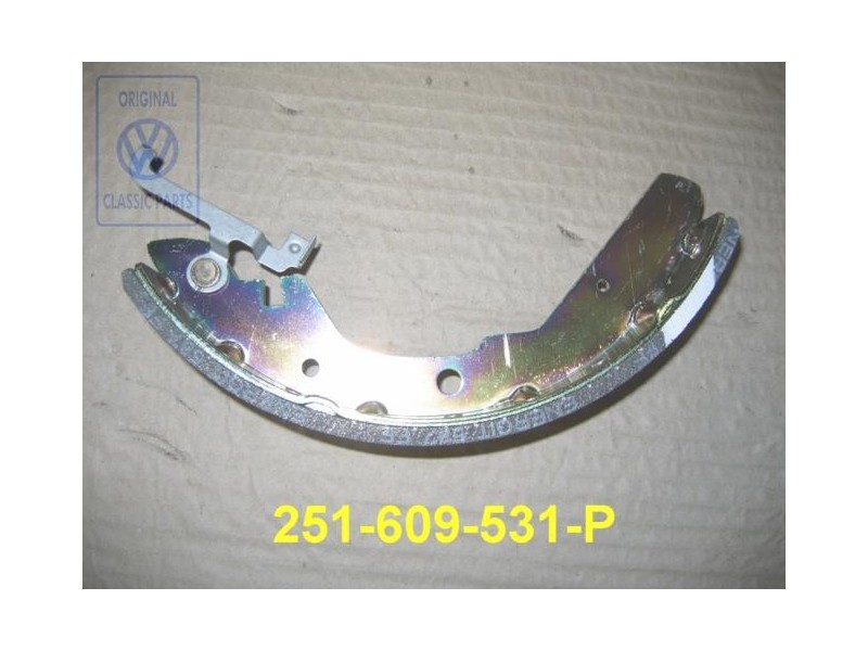 Genuine VW Brake Shoe With Lining And Adjusting Lever - 251609531P