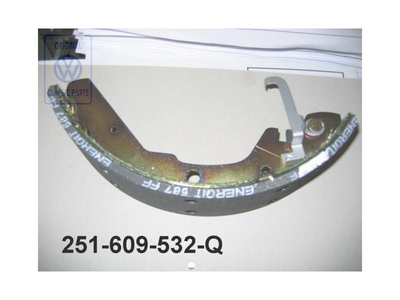 Genuine VW Brake Shoe With Lining And Adjusting Lever - 251609532Q