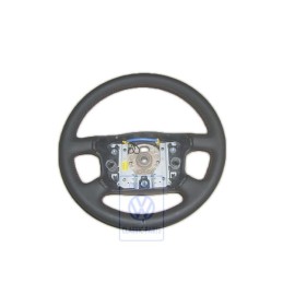 Genuine VW Steering Wheel Leather Black/Red - 7D0419091AAPEP
