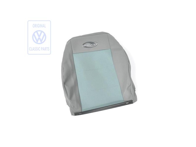 Genuine VW Backrest Cover Fabric Turquoise/Flannel Grey - 7D0881805ARMBN